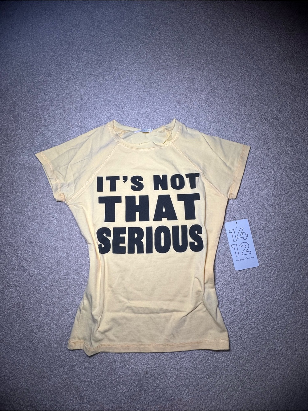 It's Not That Serious Yellow Graphic Junior Tee